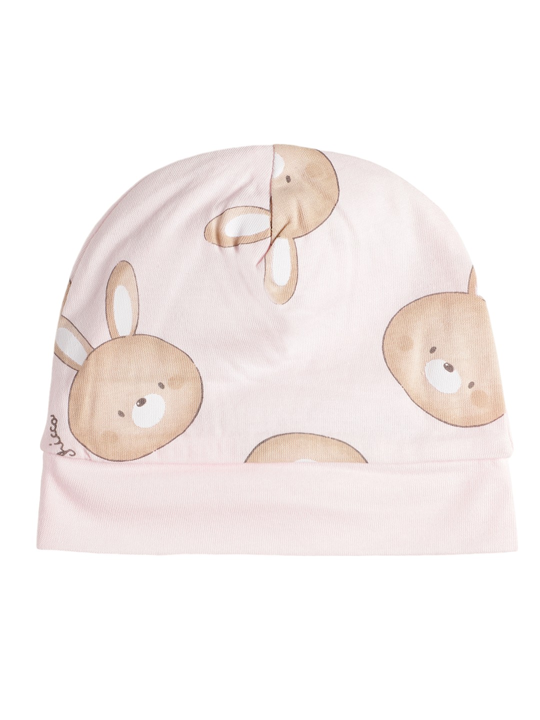 Girls Pink Printed Pure Cotton Cap-Pink